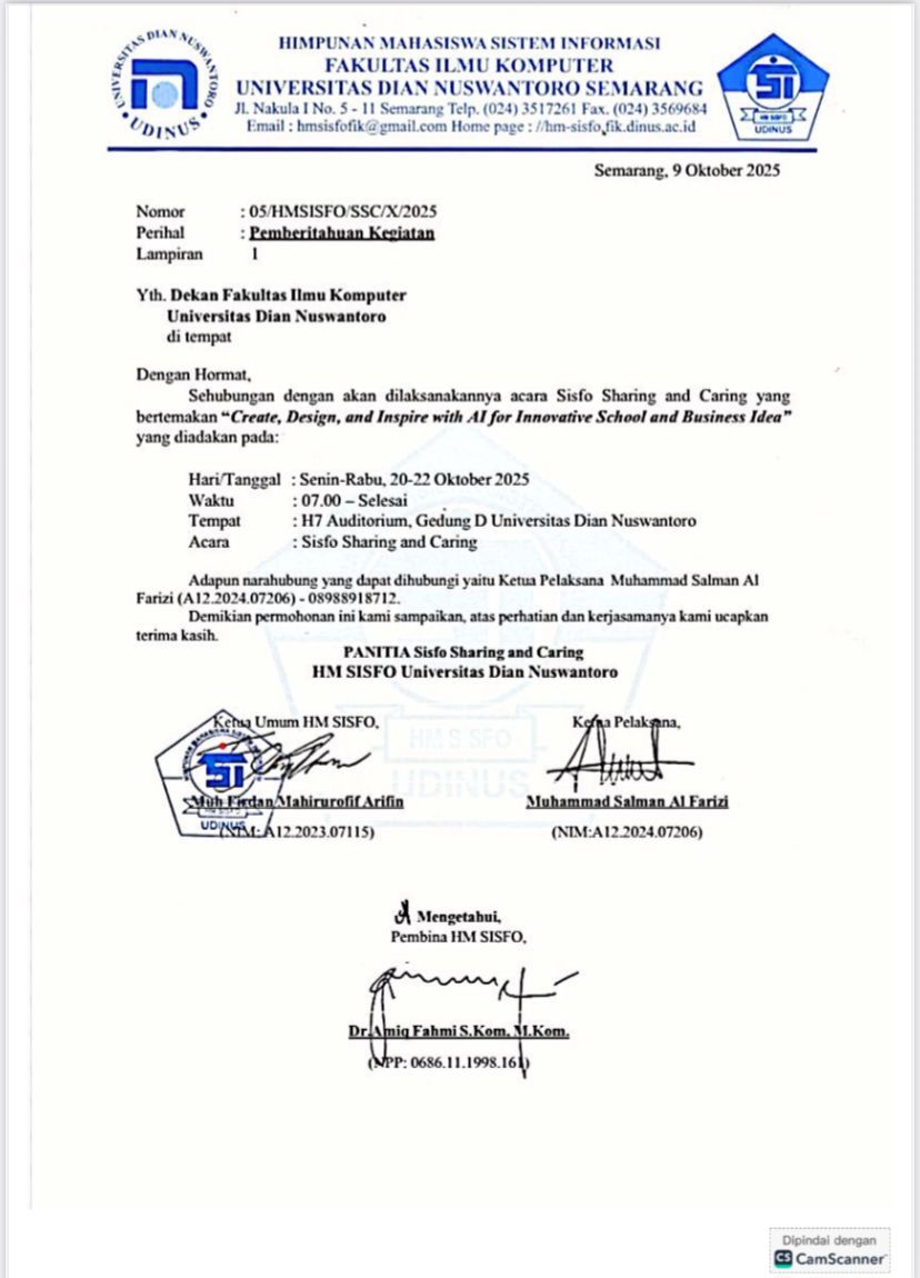 Surat Pemberitahuan DEKAN